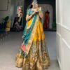 Lehenga Choli Set Of 3 - Dola Silk - Multicolor variants - Vijay Export - Yellow